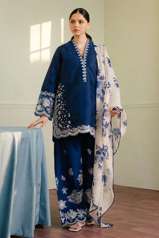 Zara Dhanak Embroidered 3 Piece | ZR101 Laiba Rauf