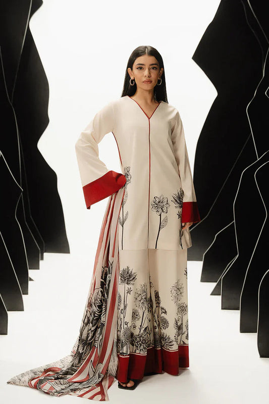 Lulusar Silk 3 Piece | LR102 Laiba Rauf