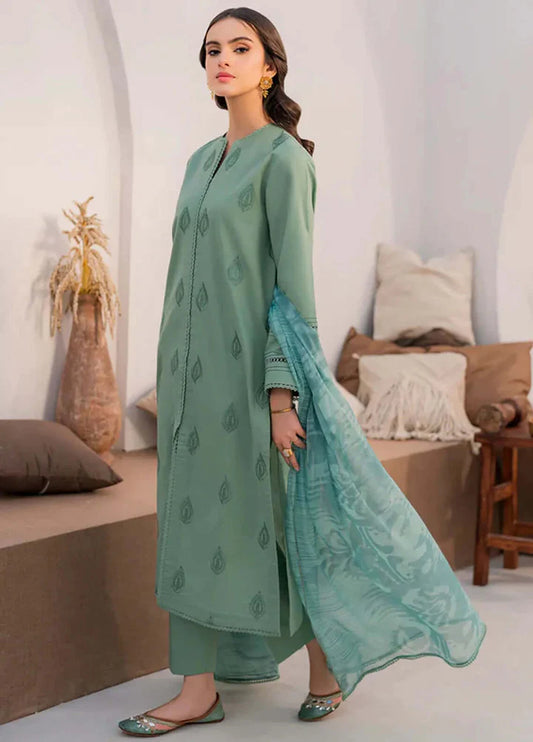 Jazmin Dhanak Embroidered 3 Piece | JZ104 | Trendy Casual Outfits - Laiba Rauf