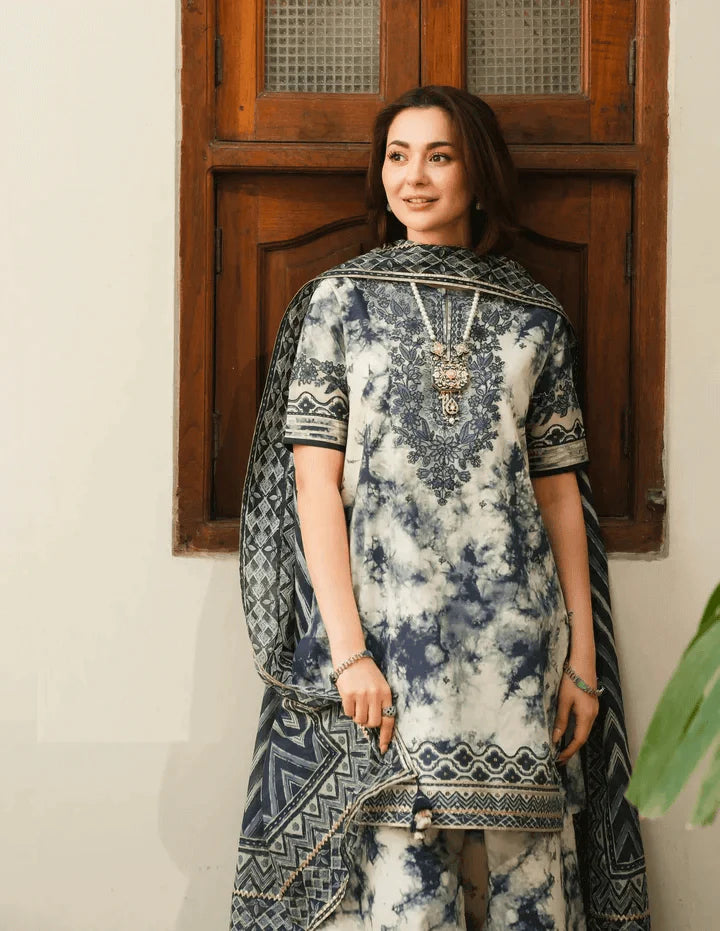 Sapphire Dhanak Embroidered 3 Piece | SP105 Laiba Rauf
