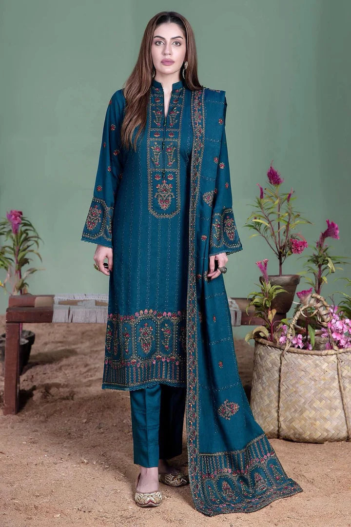 Mohagni Dhanak Embroidered 3 Piece | MG102 - Trendy Casual Outfits - Laiba Rauf