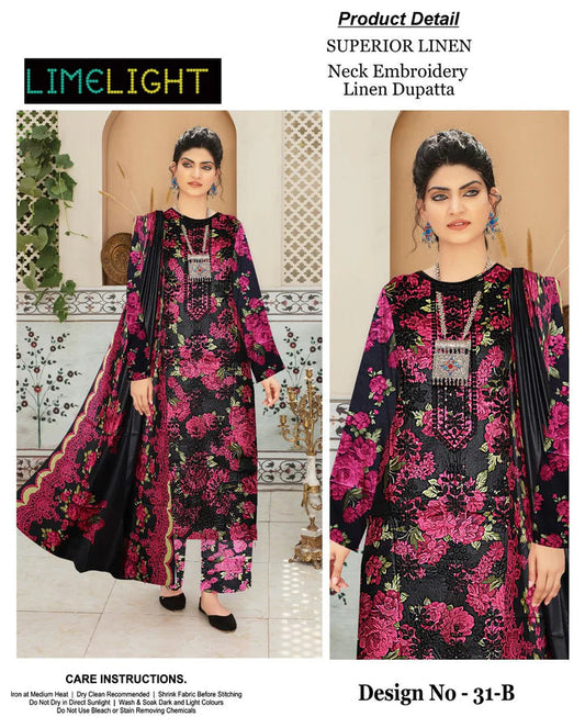 Limelight Linen 3 Piece | LL101 Laiba Rauf