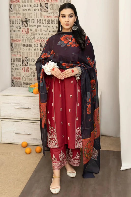 Urge Dhanak Embroidered 3 Piece | UG102 - Trendy Casual Outfits - Laiba Rauf