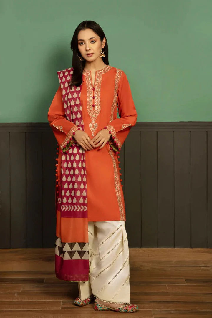 Asling Dhanak Embroidered 3 Piece | AL114 - Trendy Casual Outfits - Laiba Rauf
