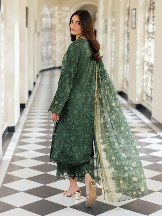 EdenRobe Dhanak Digital Printed 3 Piece | ER100 Laiba Rauf