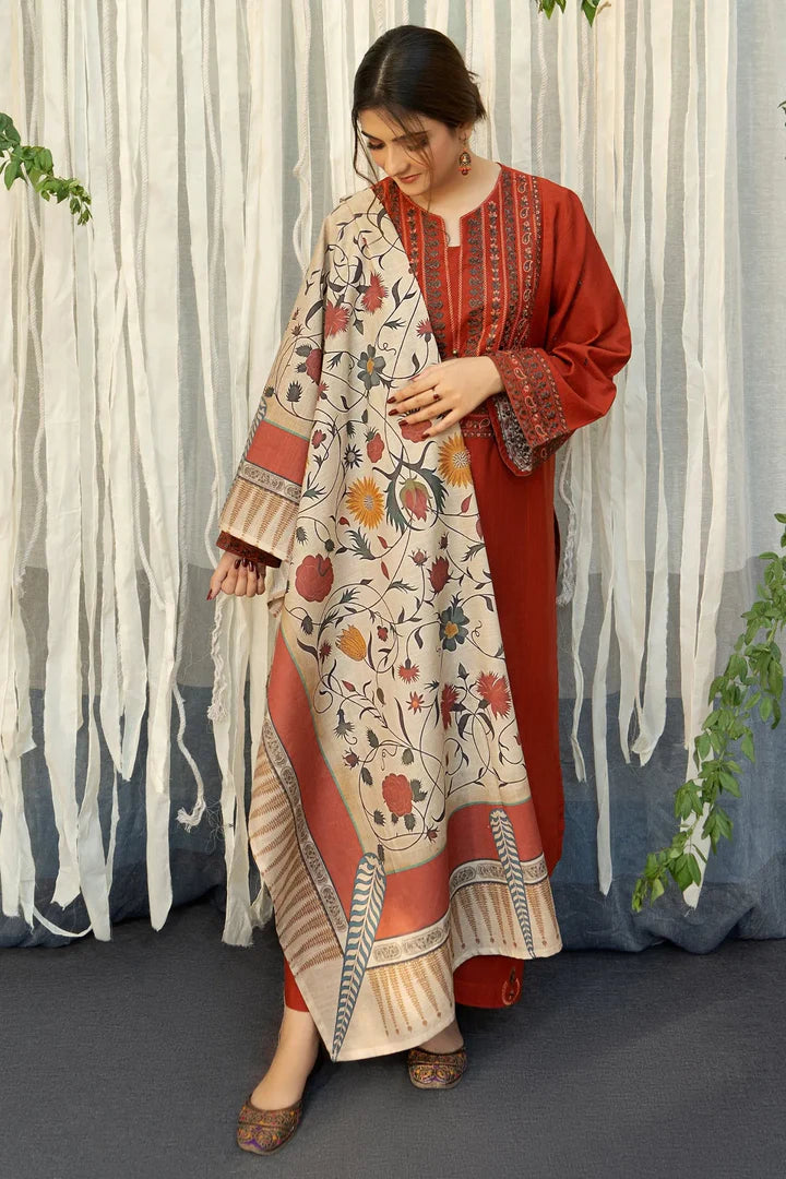 Aisling Dhanak Embroidered 3 Piece | AL105 | Trendy Casual Outfits - Laiba Rauf