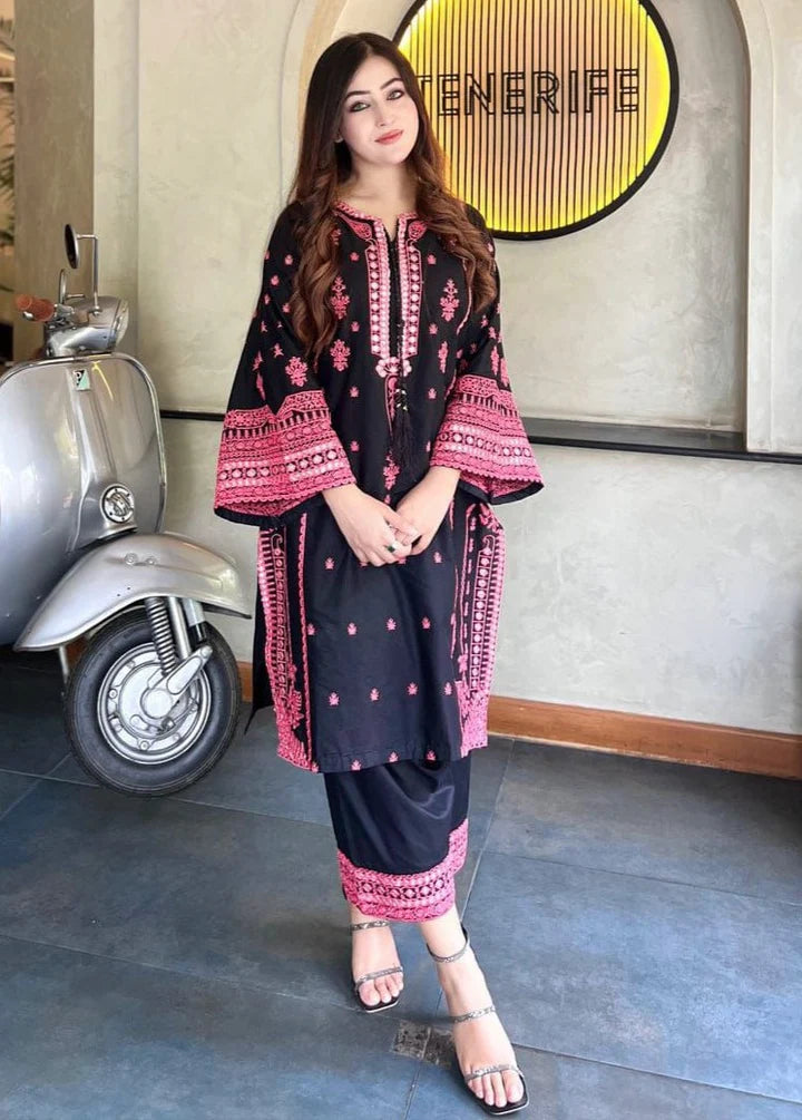 Embroza Dhanak Embroidered 3 Piece | EZ100 Laiba Rauf