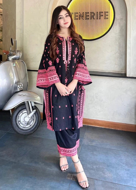 Embroza Dhanak Embroidered 3 Piece | EZ100 Laiba Rauf