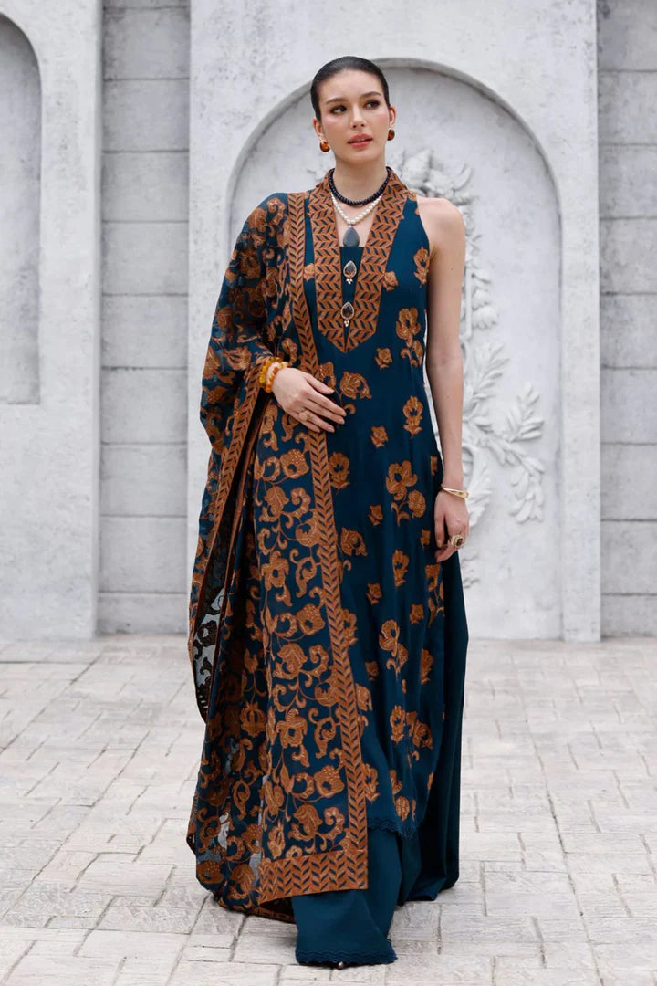 Bareeze Dhanak Embroidered 3 Piece | BZ116 - Trendy Casual Outfits - Laiba Rauf