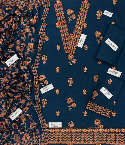 Bareeze Dhanak Embroidered 3 Piece | BZ116 - Trendy Casual Outfits - Laiba Rauf