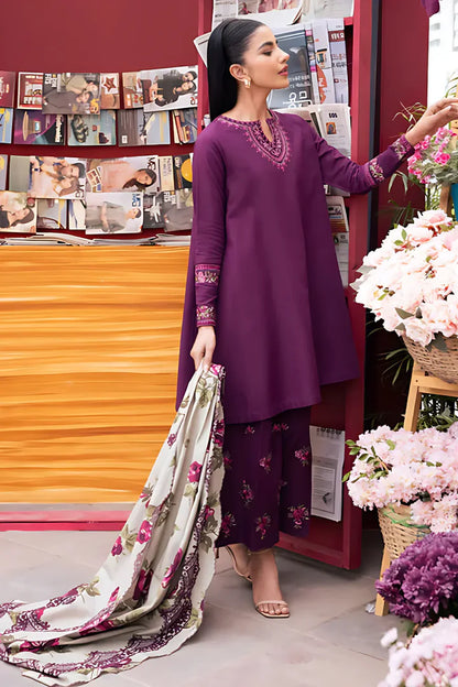Sapphire Dhanak Embroidered 3 Piece | SP109 - Trendy Casual Outfits - Laiba Rauf
