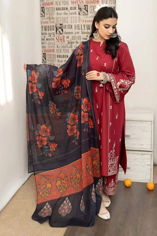 Urge Dhanak Embroidered 3 Piece | UG102 - Trendy Casual Outfits - Laiba Rauf