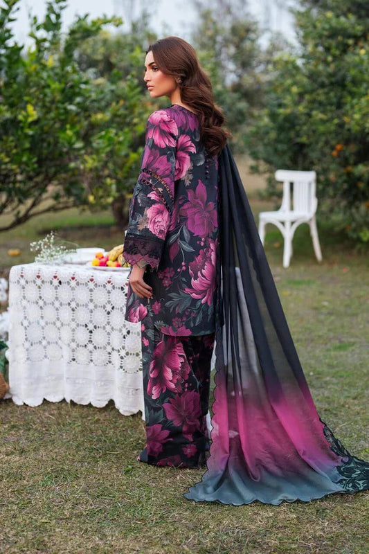 Lulusar Silk Digital Printed 3 Piece | LR120 Laiba Rauf