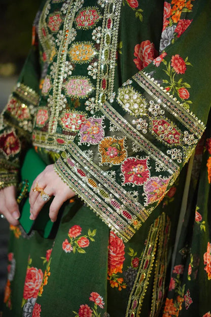 Aneela Shamoz Silk Embroidered 3 Piece | AN105 | Trendy Casual Outfits - Laiba Rauf
