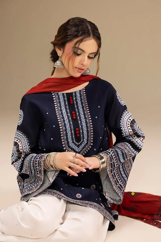 Jazmin Dhanak Embroidered 3 Piece | JZ103 | Trendy Casual Outfits - Laiba Rauf