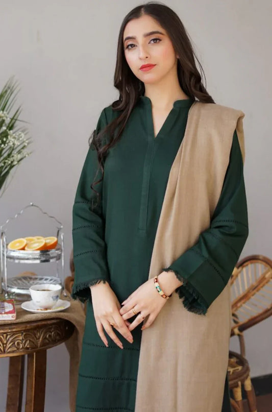 Aisling Dhanak Embroidered 3 Piece | AL101  - Trendy Casual Outfits - Laiba Rauf