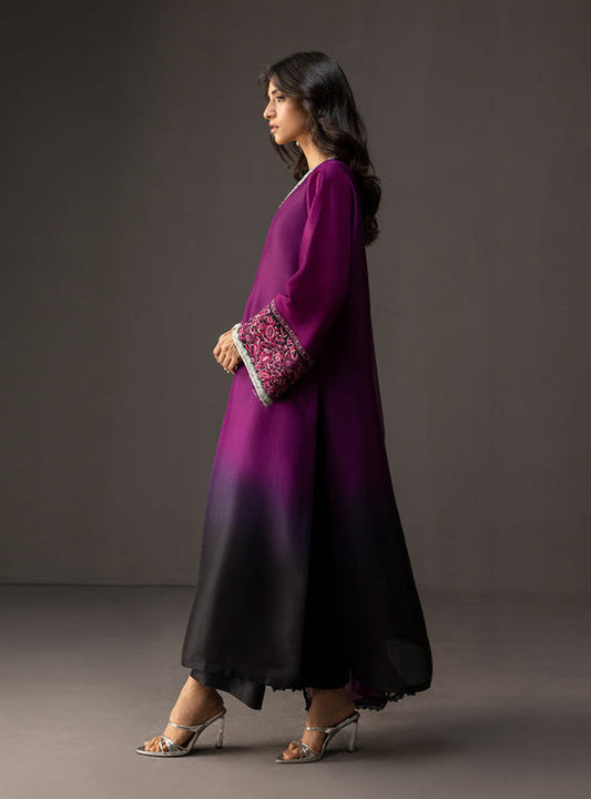 Zainab Chottani Shamoz Silk Embroidered 3 Piece | ZC106 - Trendy Casual Outfits - Laiba Rauf