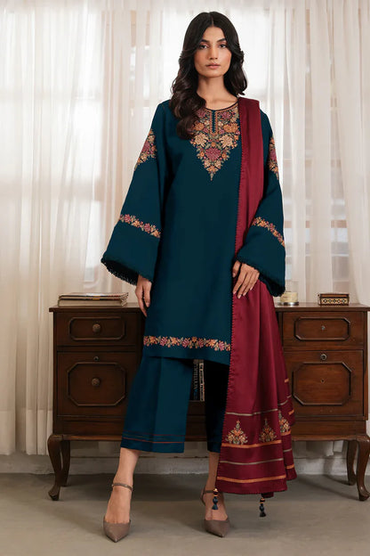 Jazmin Dhanak Embroidered 3 Piece | JZ101 | Trendy Casual Outfits - Laiba Rauf
