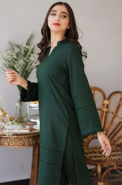 Aisling Dhanak Embroidered 3 Piece | AL101 Laiba Rauf