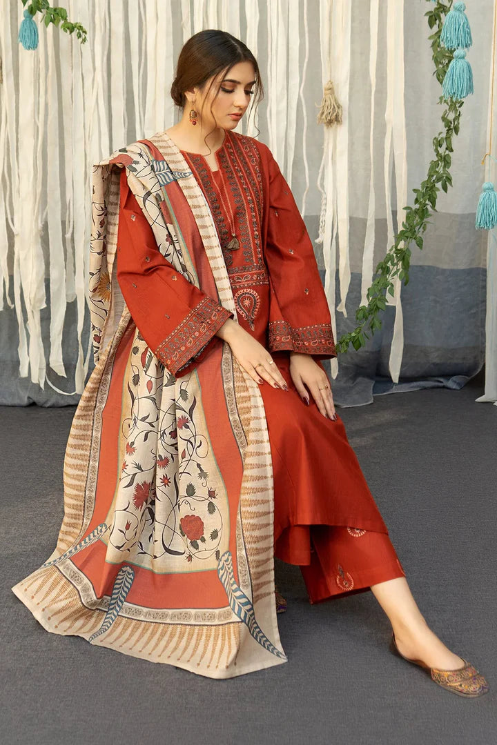 Aisling Dhanak Embroidered 3 Piece | AL105 | Trendy Casual Outfits - Laiba Rauf