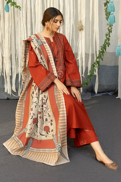 Aisling Dhanak Embroidered 3 Piece | AL105 | Trendy Casual Outfits - Laiba Rauf
