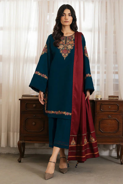 Jazmin Dhanak Embroidered 3 Piece | JZ101 - Trendy Casual Outfits - Laiba Rauf
