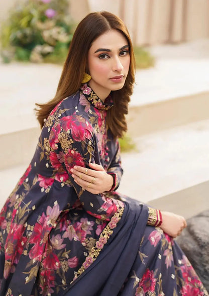 Maria.B. Silk Embroidered 3 Piece | MB105 - Trendy Casual Outfits - Laiba Rauf