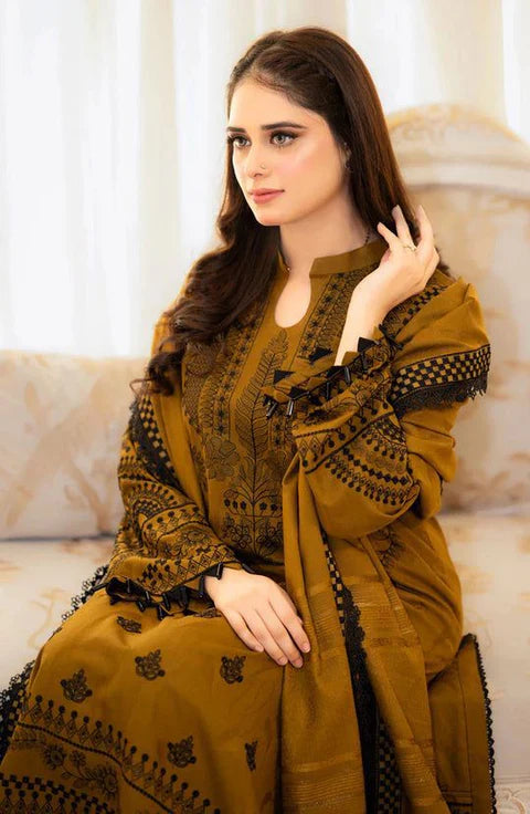 Libaas Dhanak Embroidered 3 Piece | LS100 Laiba Rauf