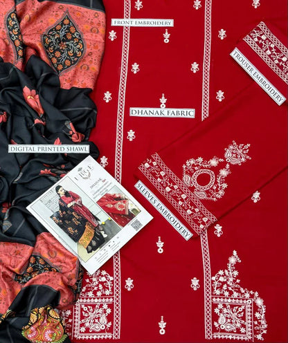 Urge Dhanak Embroidered 3 Piece | UG102 - Trendy Casual Outfits - Laiba Rauf