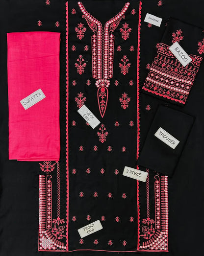 Embroza Dhanak Embroidered 3 Piece | EZ100 Laiba Rauf