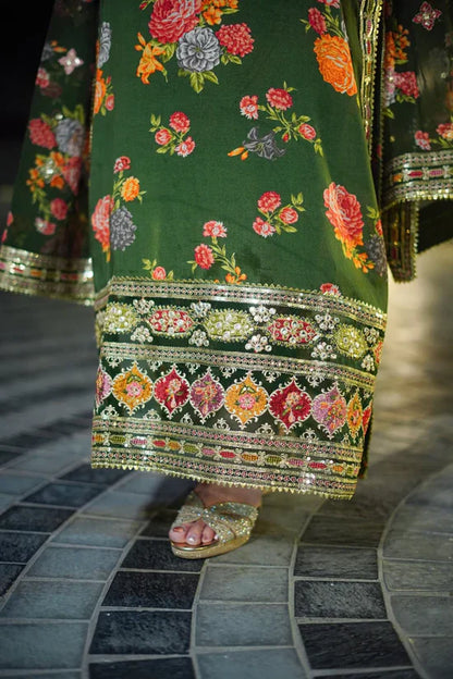 Aneela Shamoz Silk Embroidered 3 Piece | AN105 | Trendy Casual Outfits - Laiba Rauf