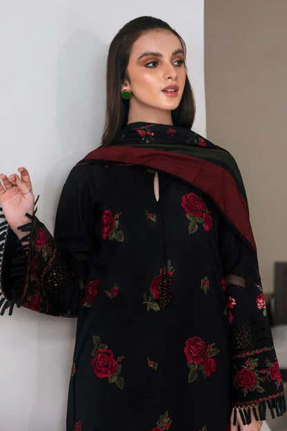 Baroque Dhanak Embroidered 3 Piece | BQ128 - Trendy Casual Outfits - Laiba Rauf