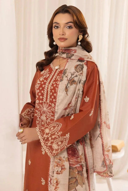 Mohagni Dhanak Embroidered 3 Piece | MG101 Laiba Rauf