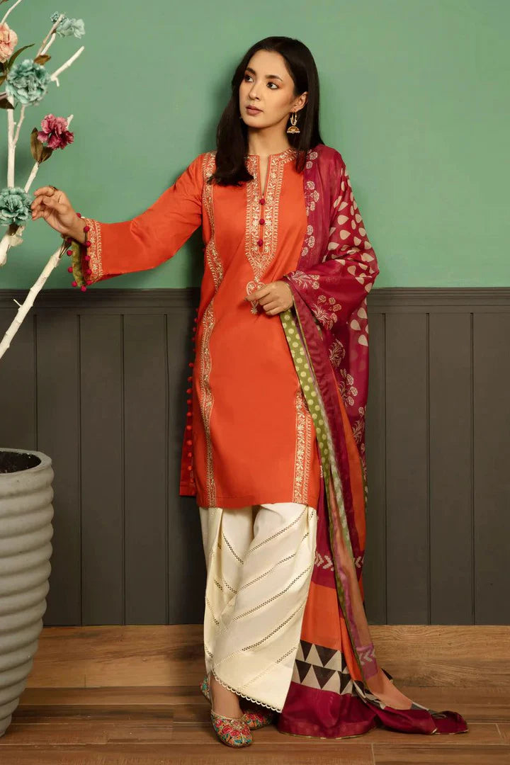 Asling Dhanak Embroidered 3 Piece | AL114 - Trendy Casual Outfits - Laiba Rauf