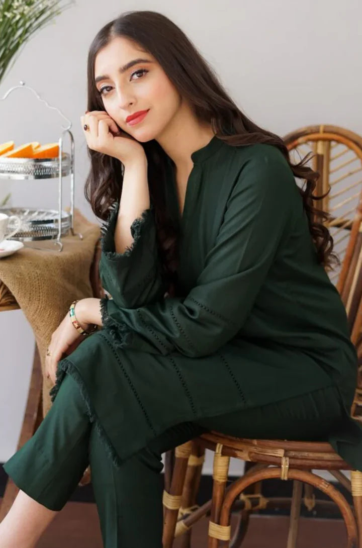 Aisling Dhanak Embroidered 3 Piece | AL101 Laiba Rauf