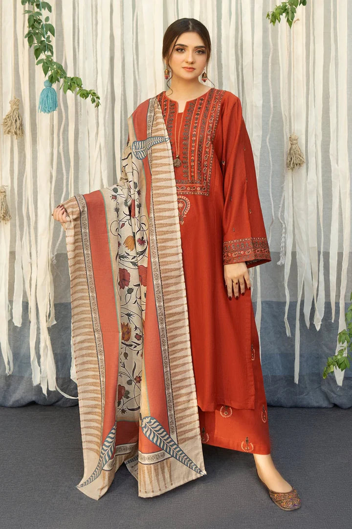 Aisling Dhanak Embroidered 3 Piece | AL105 | Trendy Casual Outfits - Laiba Rauf