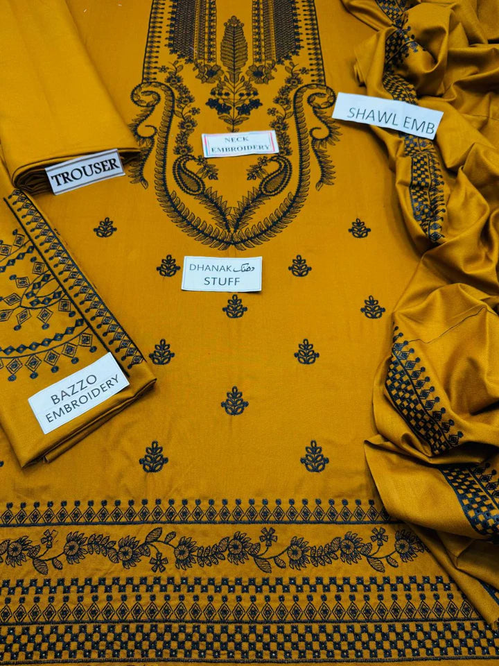 Libaas Dhanak Embroidered 3 Piece | LS100 Laiba Rauf