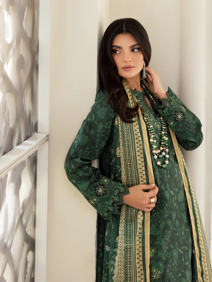 EdenRobe Dhanak Digital Printed 3 Piece | ER100 Laiba Rauf