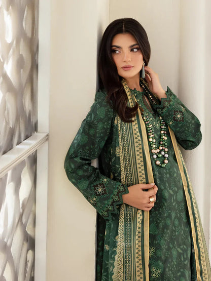 EdenRobe Dhanak Digital Printed 3 Piece | ER100 Laiba Rauf