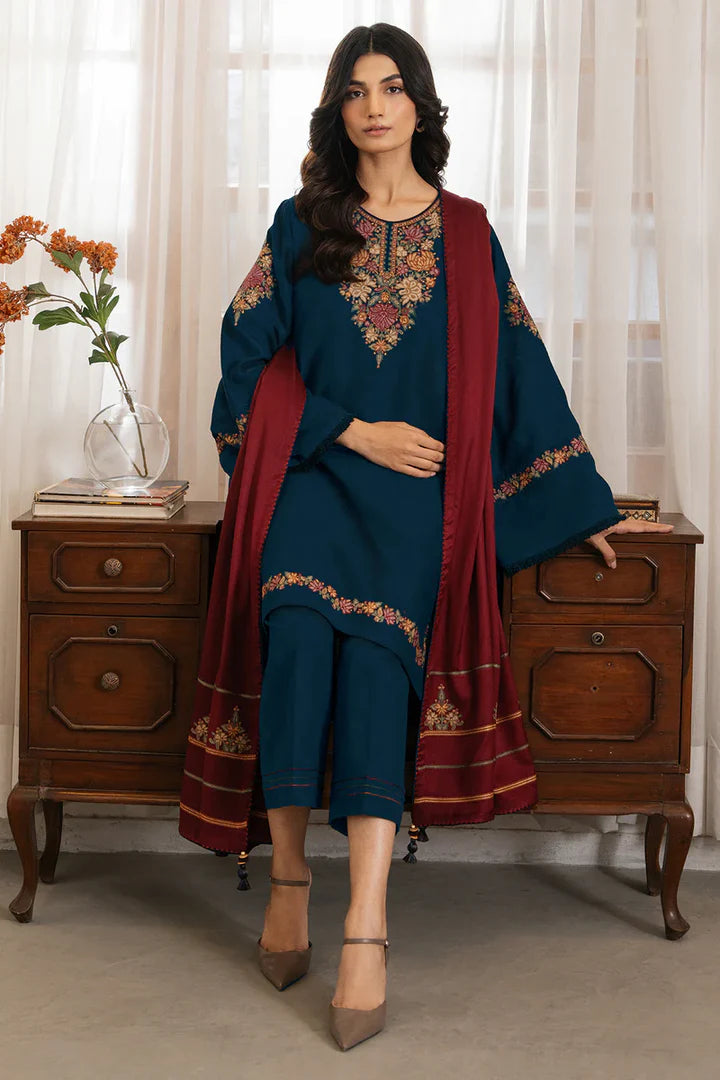 Jazmin Dhanak Embroidered 3 Piece | JZ101 | Trendy Casual Outfits - Laiba Rauf