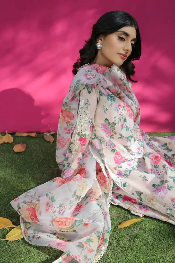 Baroque Linen Embroidered 3 Piece | BQ103 Laiba Rauf