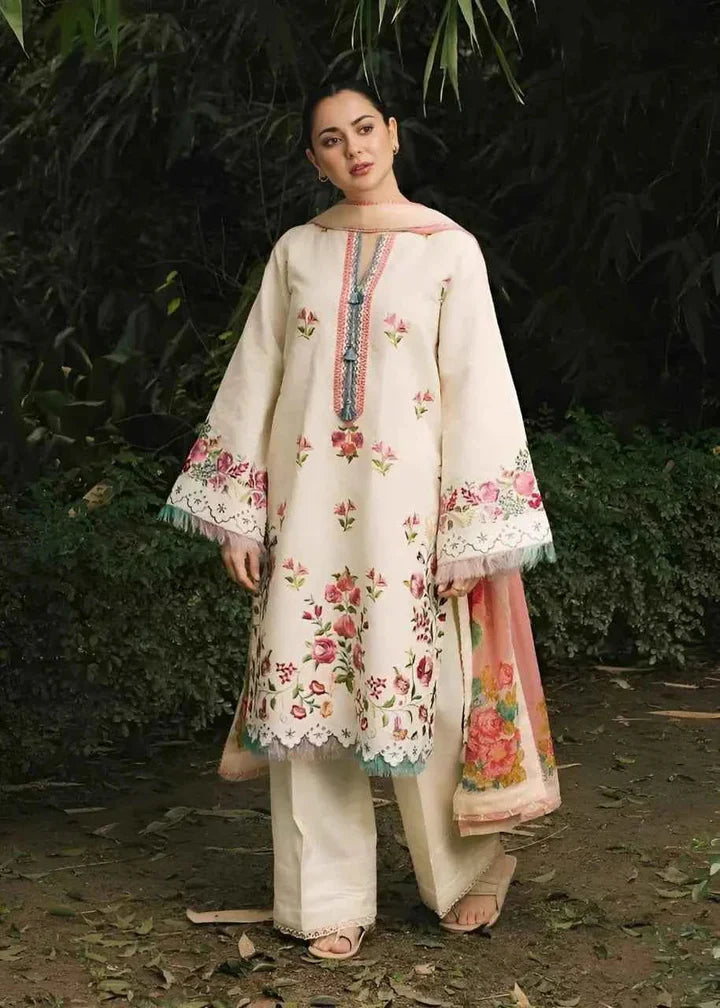 Zara Dhanak Embroidered 3 Piece | ZR105 - Trendy Casual Outfits - Laiba Rauf
