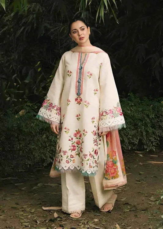 Zara Dhanak Embroidered 3 Piece | ZR105 - Trendy Casual Outfits - Laiba Rauf