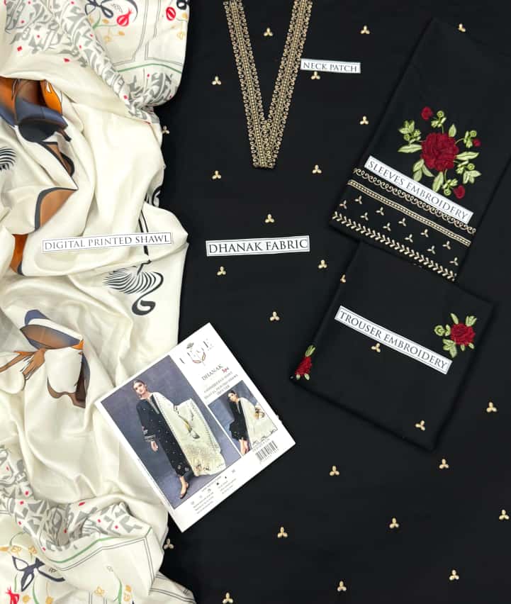 Aisling Dhanak Embroidered 3 Piece | AL103 - Trendy Casual Outfits - Laiba Rauf