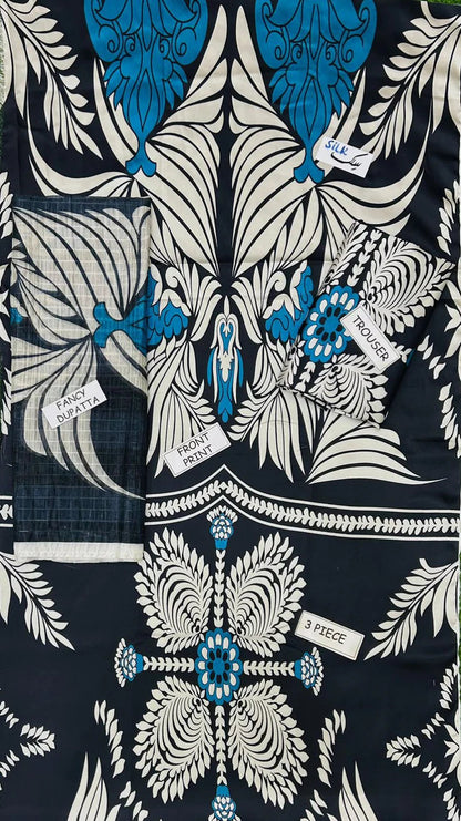 Lulusar Silk 3 Piece | LR111 Laiba Rauf