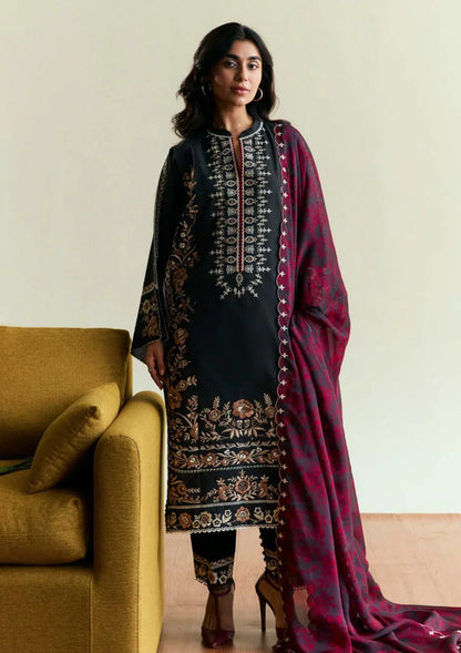 Zara Shahjahan Dhanak Embroidered 3 Piece | ZR104  - Trendy Casual Outfits - Laiba Rauf
