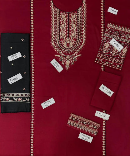 Lalazar Dhanak Embroidered 3 Piece | LZ100 Laiba Rauf