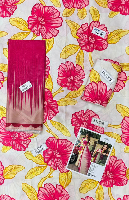 Lulusar Silk 3 Piece | LR109 Laiba Rauf