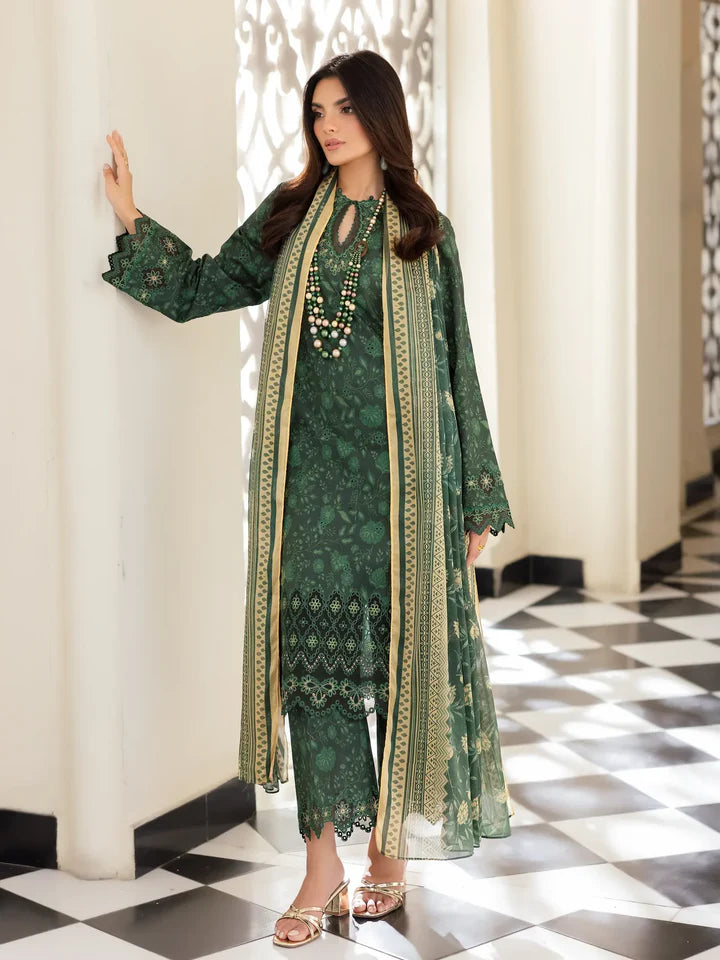 EdenRobe Dhanak Digital Printed 3 Piece | ER100 Laiba Rauf