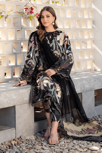 Baroque Linen Embroidered 3 Piece | BQ112 - Trendy Casual Outfits - Laiba Rauf